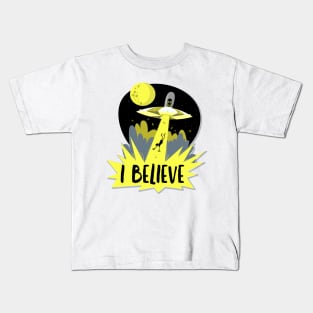 UFO Abduction I Believe Kids T-Shirt